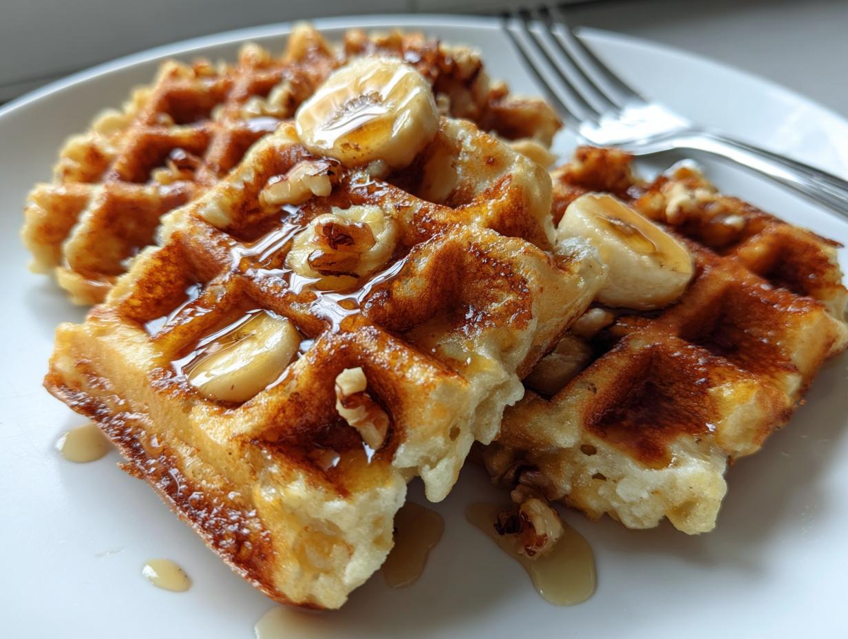 Irresistible Banana Nut Waffles Recipe in 15 Minutes