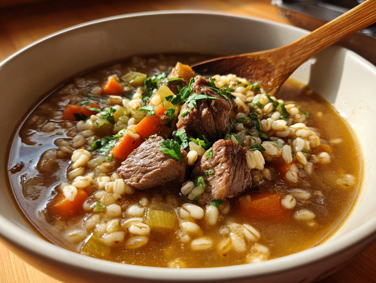 Hearty Beef & Barley Soup Recipe for Chilly Nights