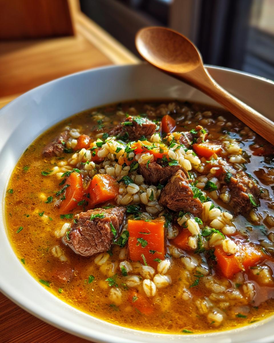 Beef & Barley Soup - detail 2