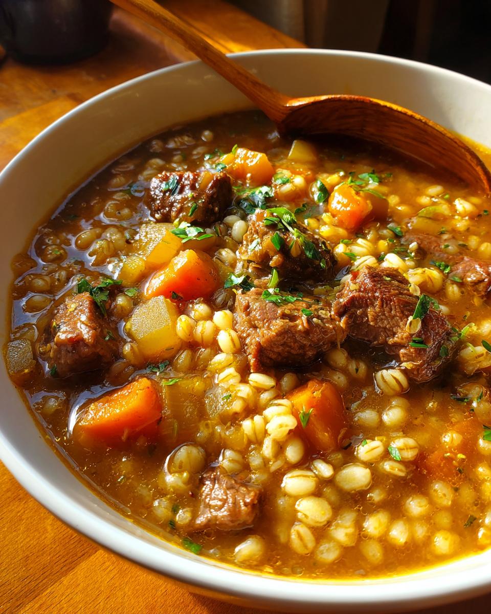 Beef & Barley Soup - detail 3