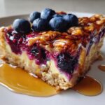Blueberry Cheesecake Baked Oats
