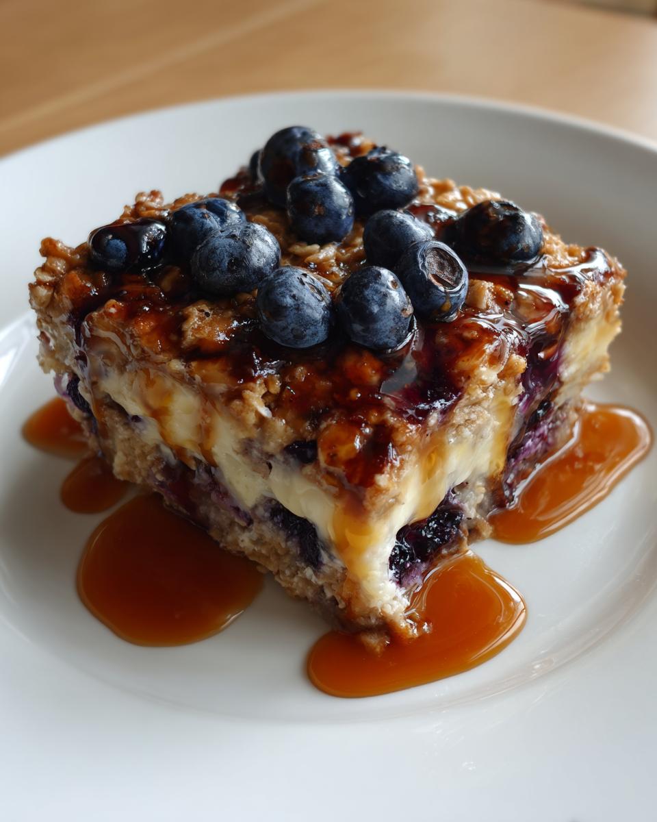 Blueberry Cheesecake Baked Oats - detail 2