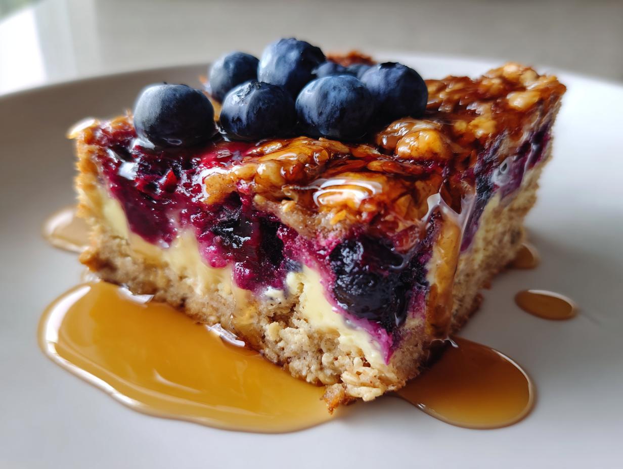 Irresistible Blueberry Cheesecake Baked Oats in 30 Minutes