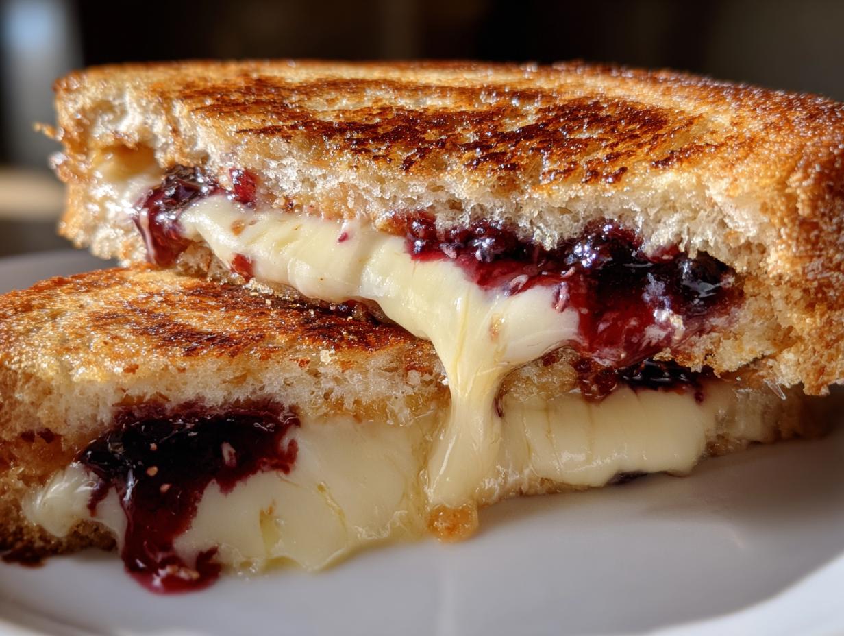 Brie & Blackberry Jam Grilled Cheese in 15 Minutes
