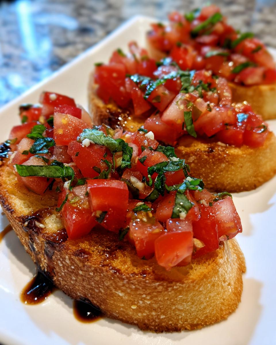 Bruschetta with Fresh Tomatoes & Basil - detail 1
