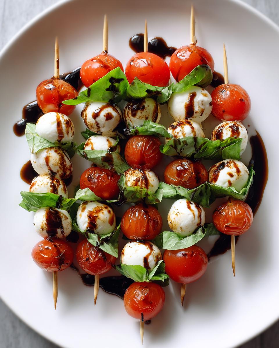 Caprese Skewers with Balsamic Glaze - detail 1