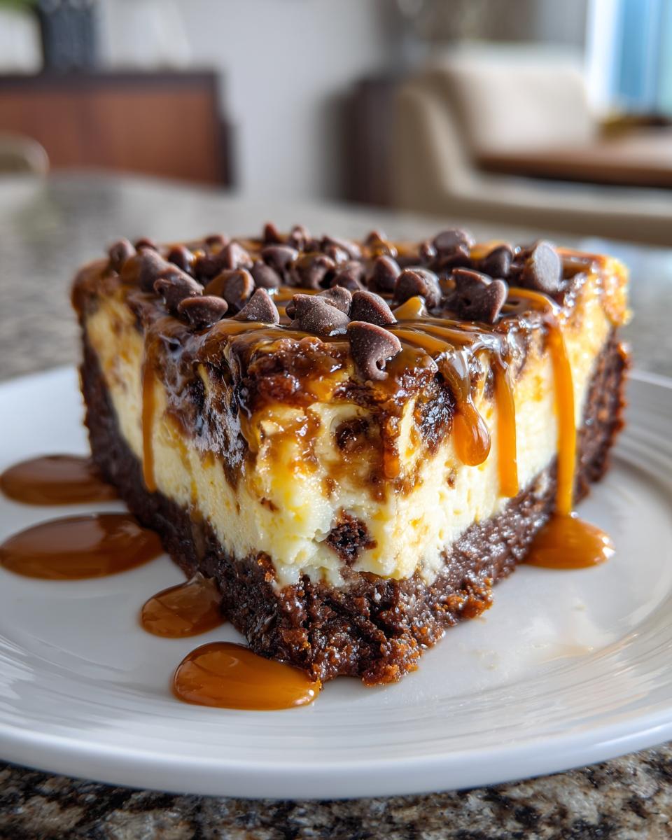Caramel Brownie Cheesecake - detail 2
