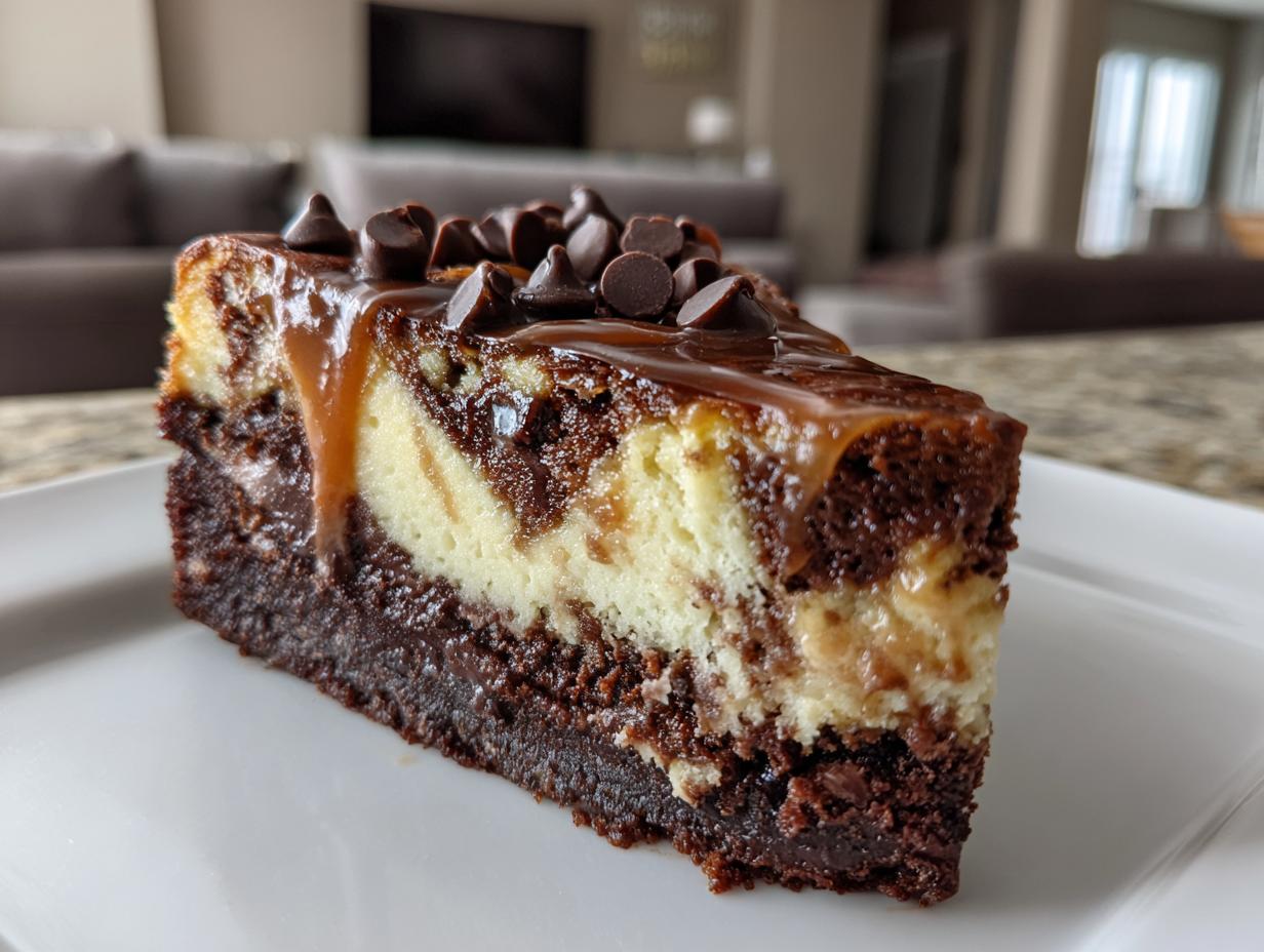 Amazing Caramel Brownie Cheesecake Recipe in 3 Layers