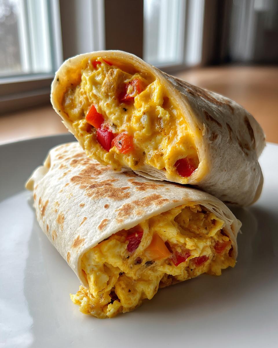 Cheesy Breakfast Burritos - detail 1