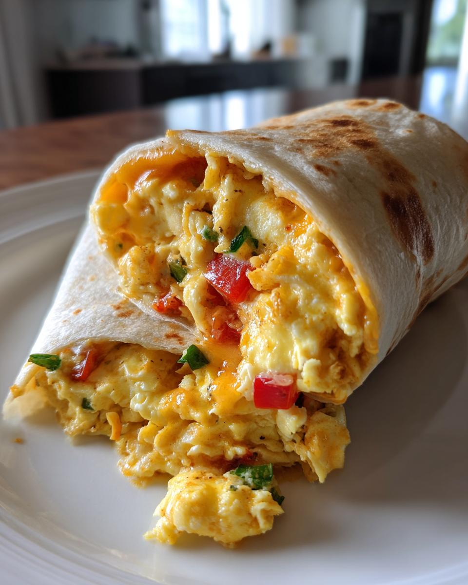Cheesy Breakfast Burritos - detail 3
