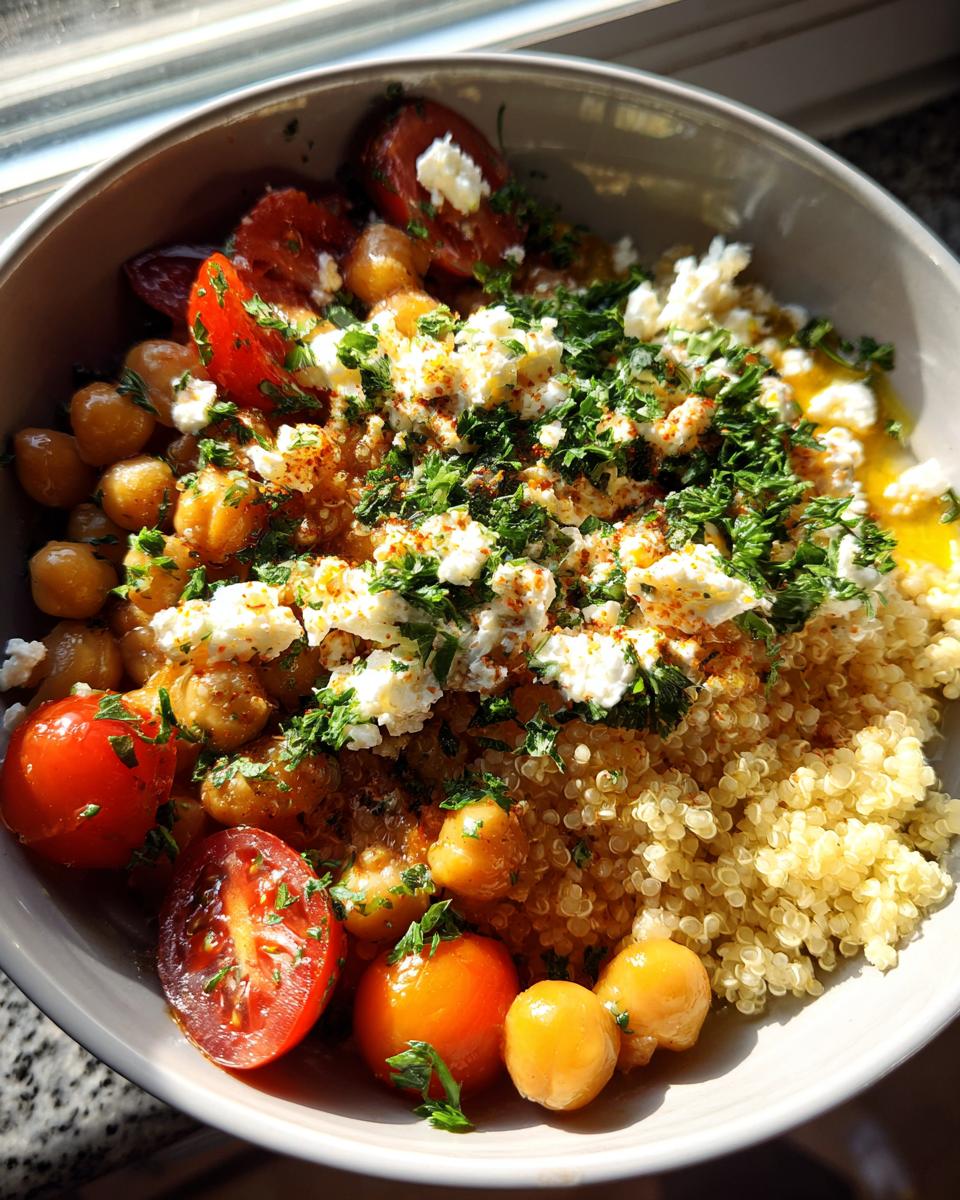 Chickpea Grain Bowl with Feta & Tomatoes - detail 1