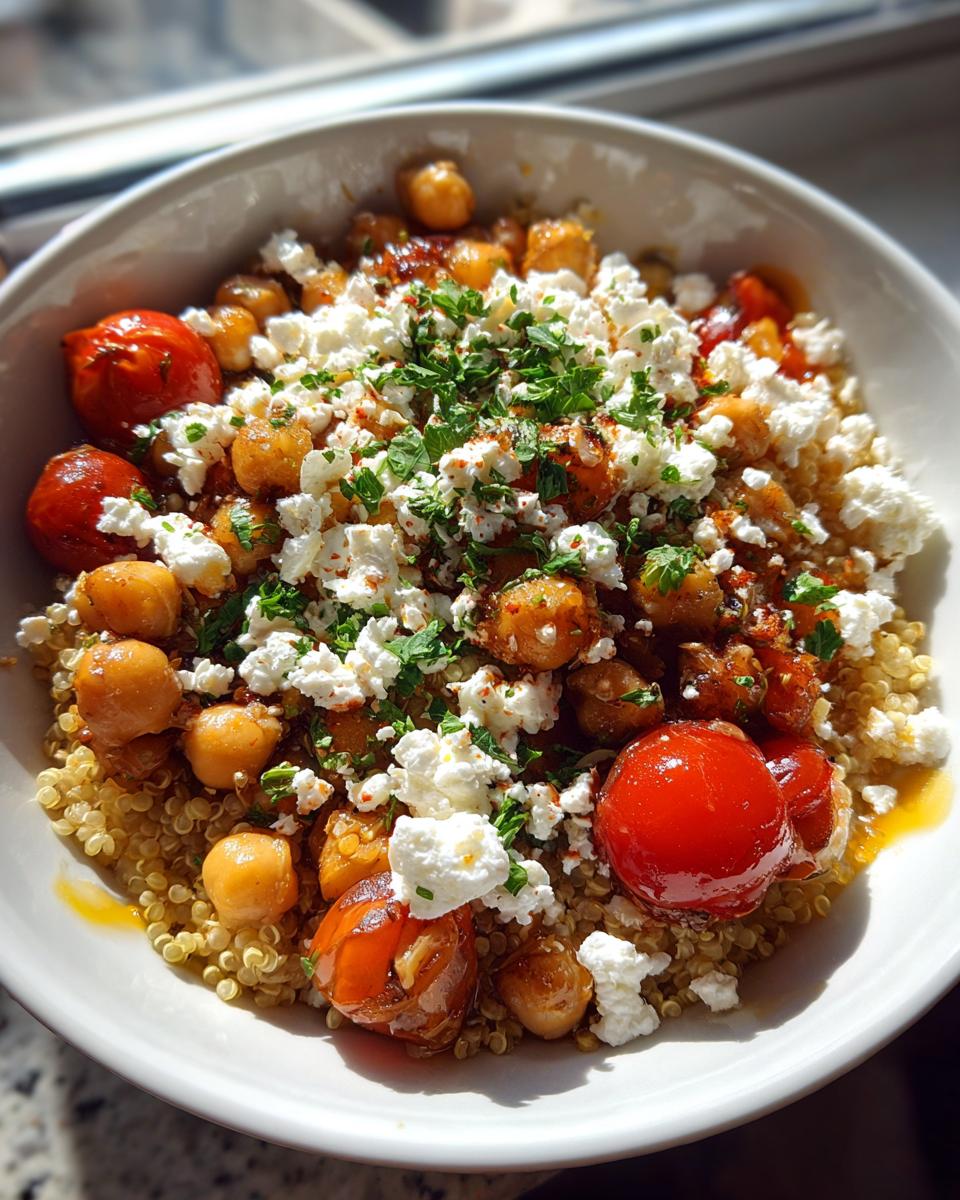 Chickpea Grain Bowl with Feta & Tomatoes - detail 2
