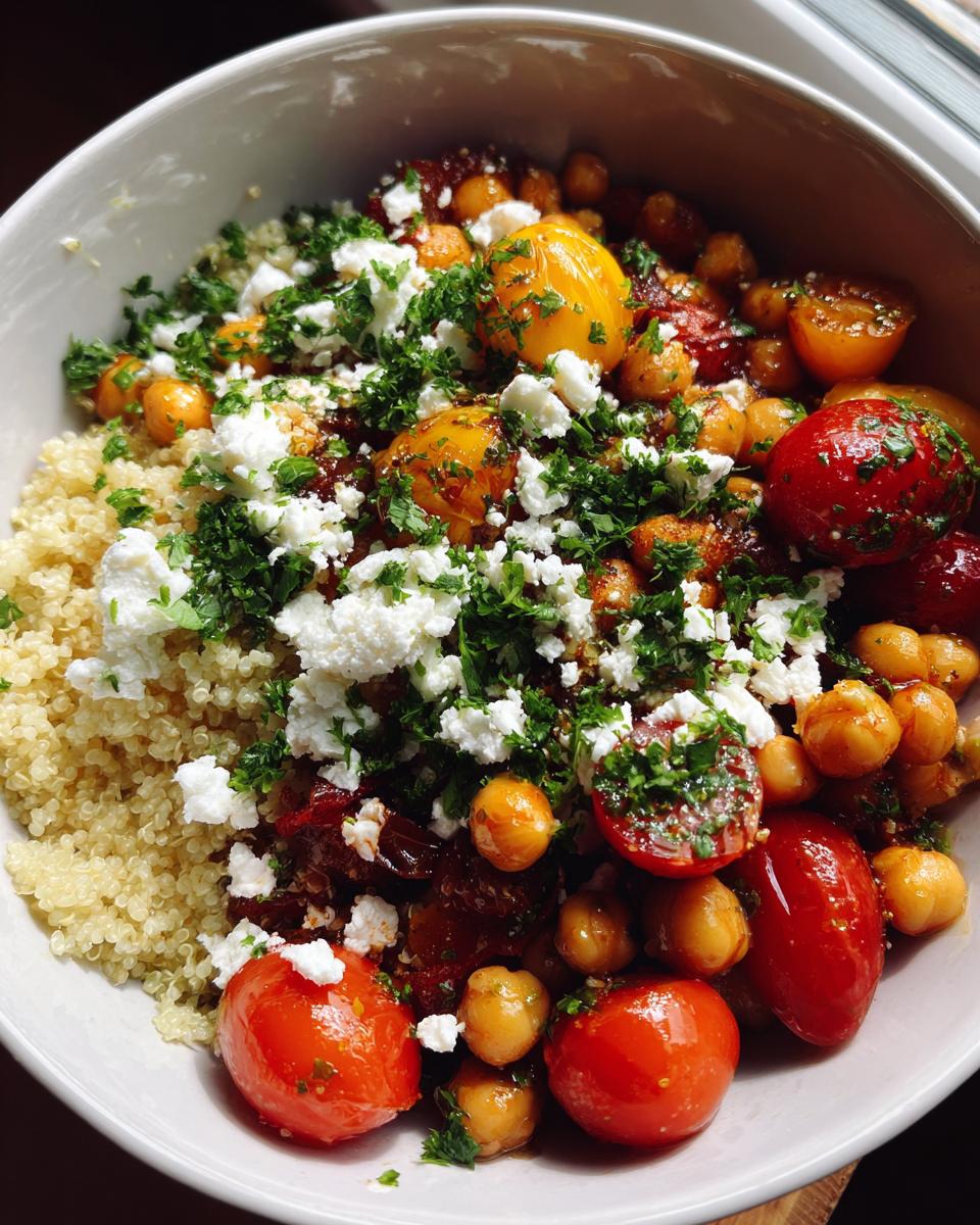 Chickpea Grain Bowl with Feta & Tomatoes - detail 3
