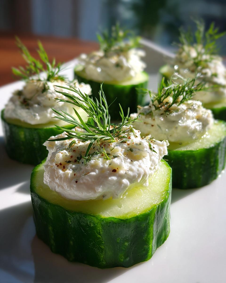 Cucumber Bites with Cream Cheese & Dill - detail 2