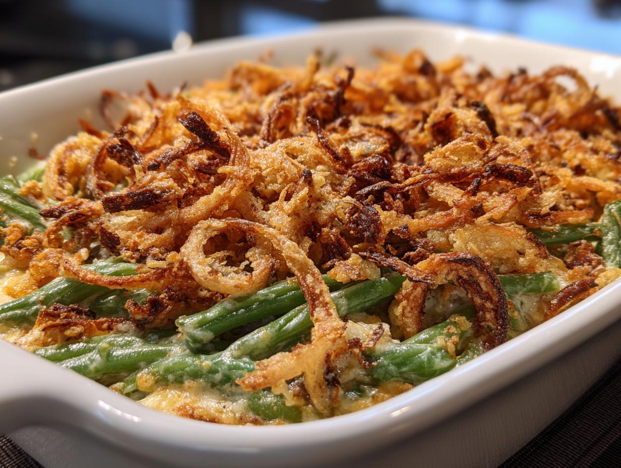 Irresistible Green Bean Casserole with Crispy Onions Recipe