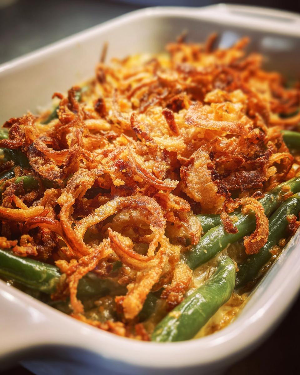 Green Bean Casserole with Crispy Onions - detail 2