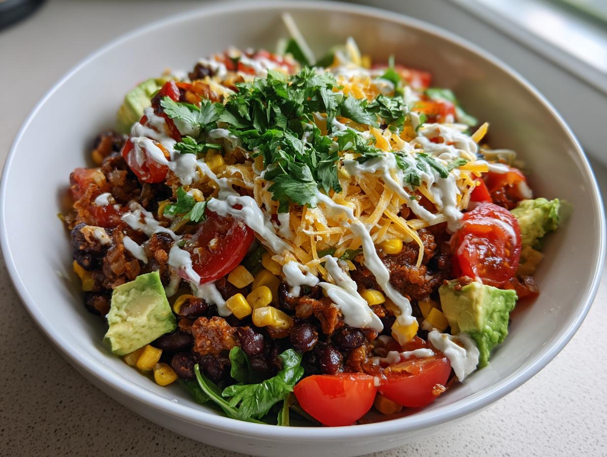 10-Minute No-Cook Black Bean Taco Bowl That’s Irresistible