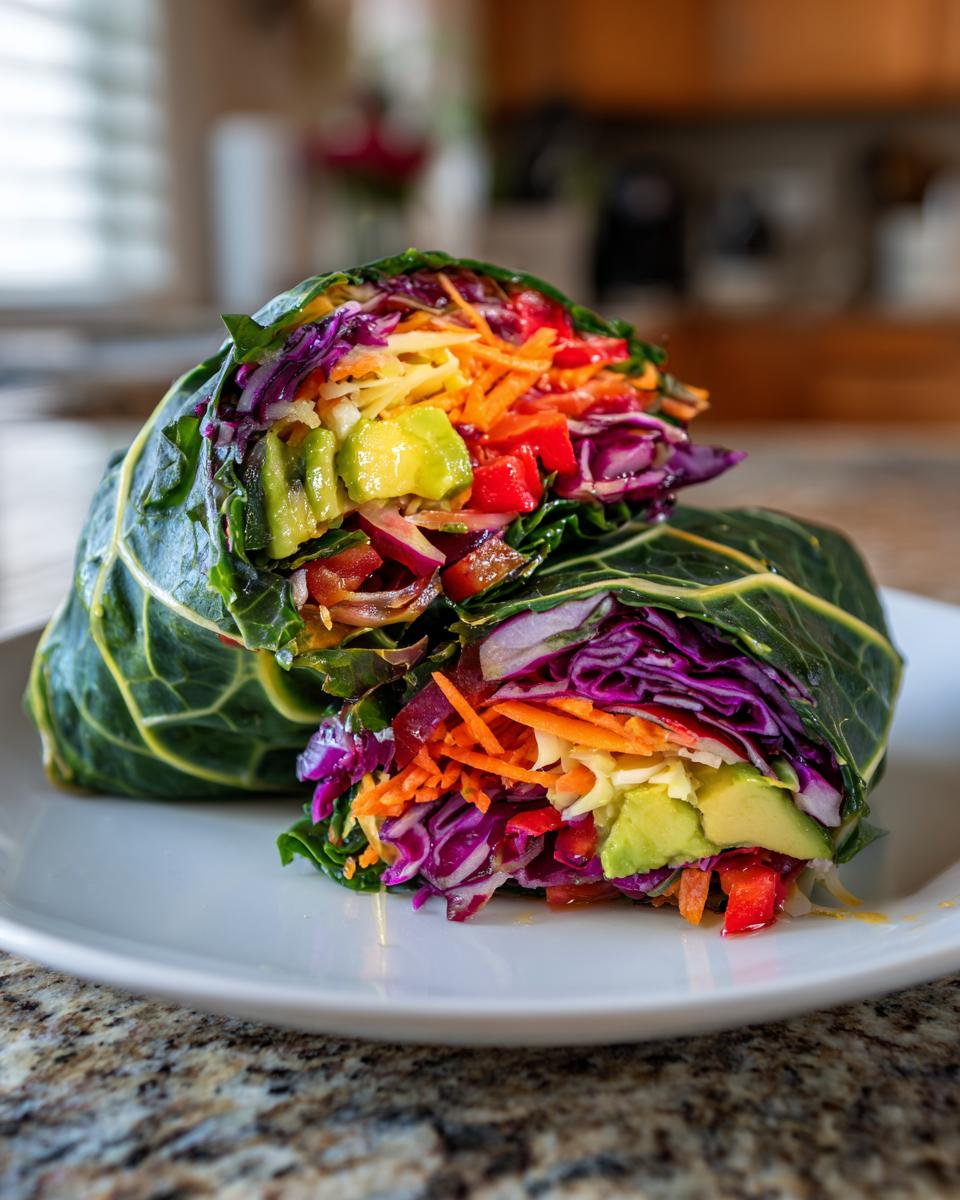 Rainbow Collard Wraps - detail 1