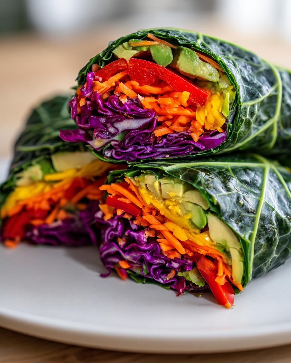 Rainbow Collard Wraps - detail 2