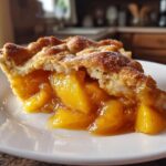 Saffron and Honey Peach Cobbler
