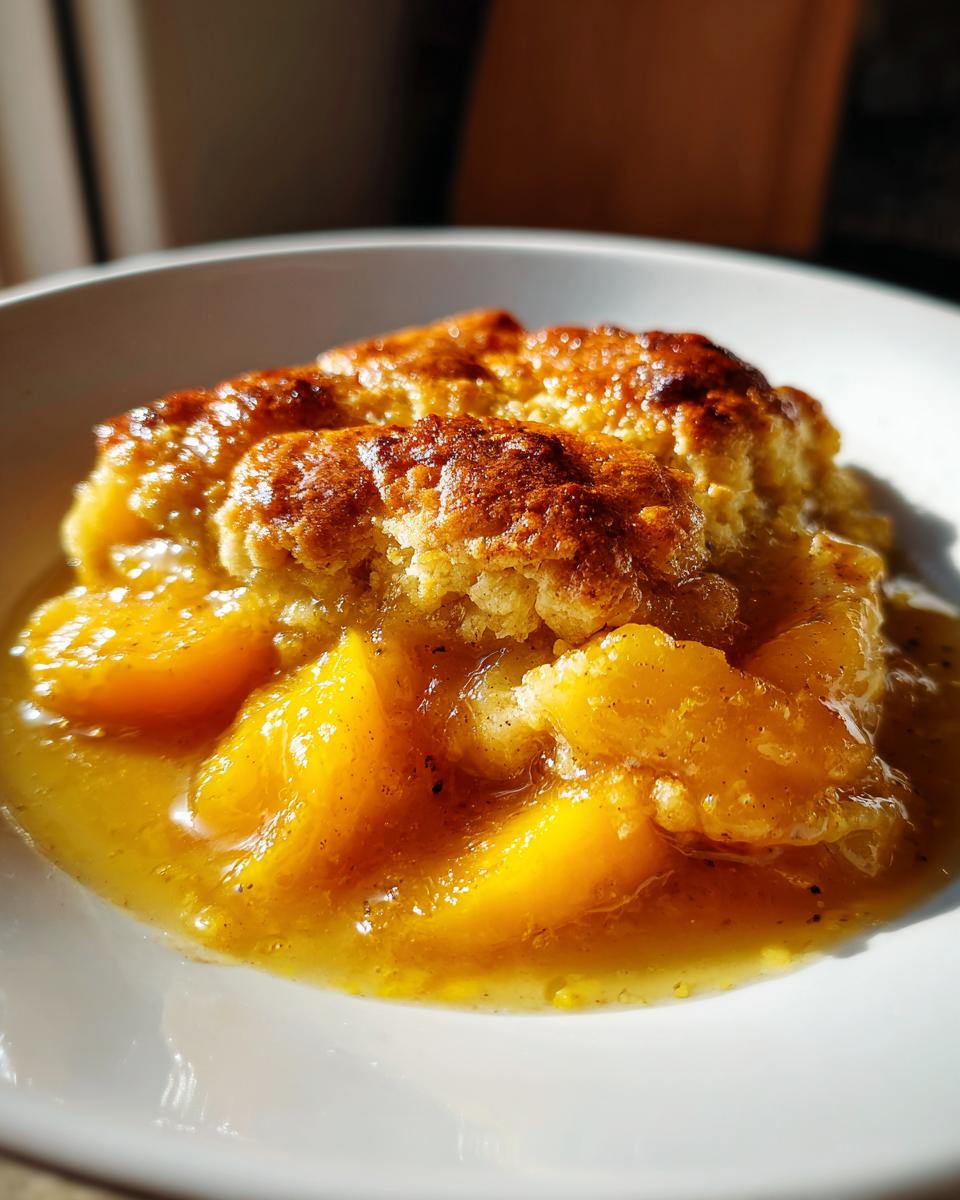 Saffron and Honey Peach Cobbler - detail 2