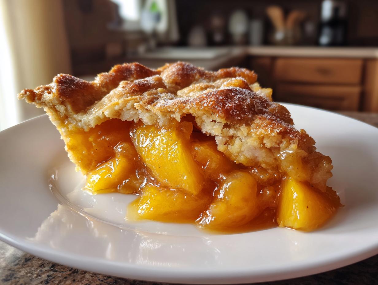 Saffron and Honey Peach Cobbler