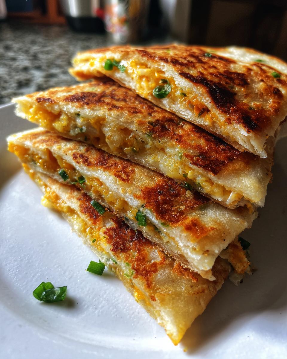 Scallion Pancake Quesadillas - detail 2