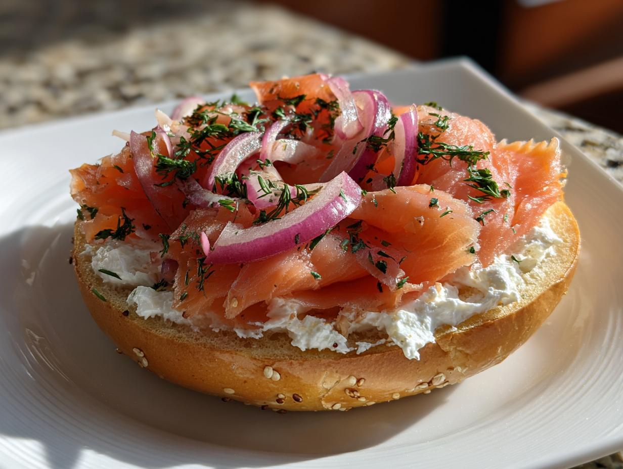 5-Minute Smoked Salmon Bagel That’s Irresistibly Creamy