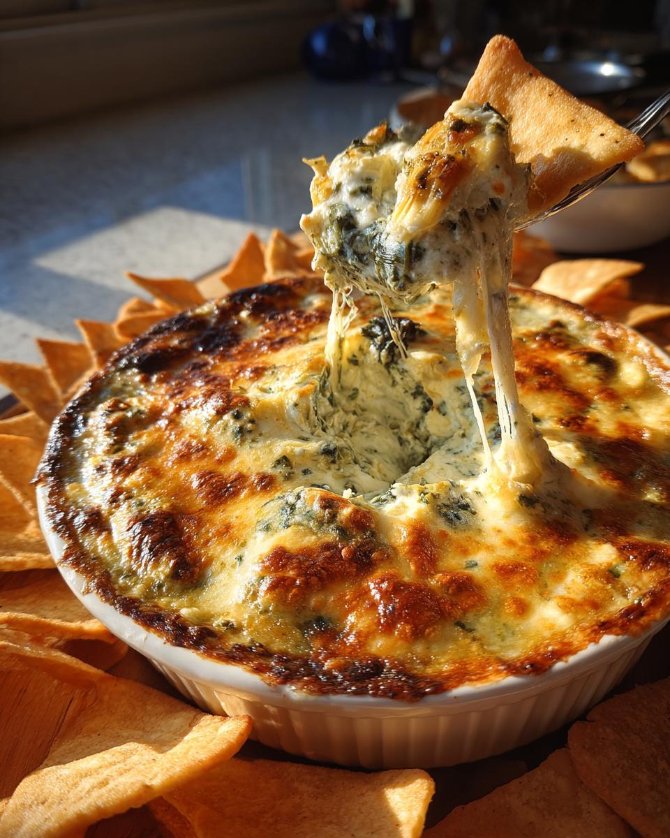 Spinach & Artichoke Dip with Pita Chips - detail 3