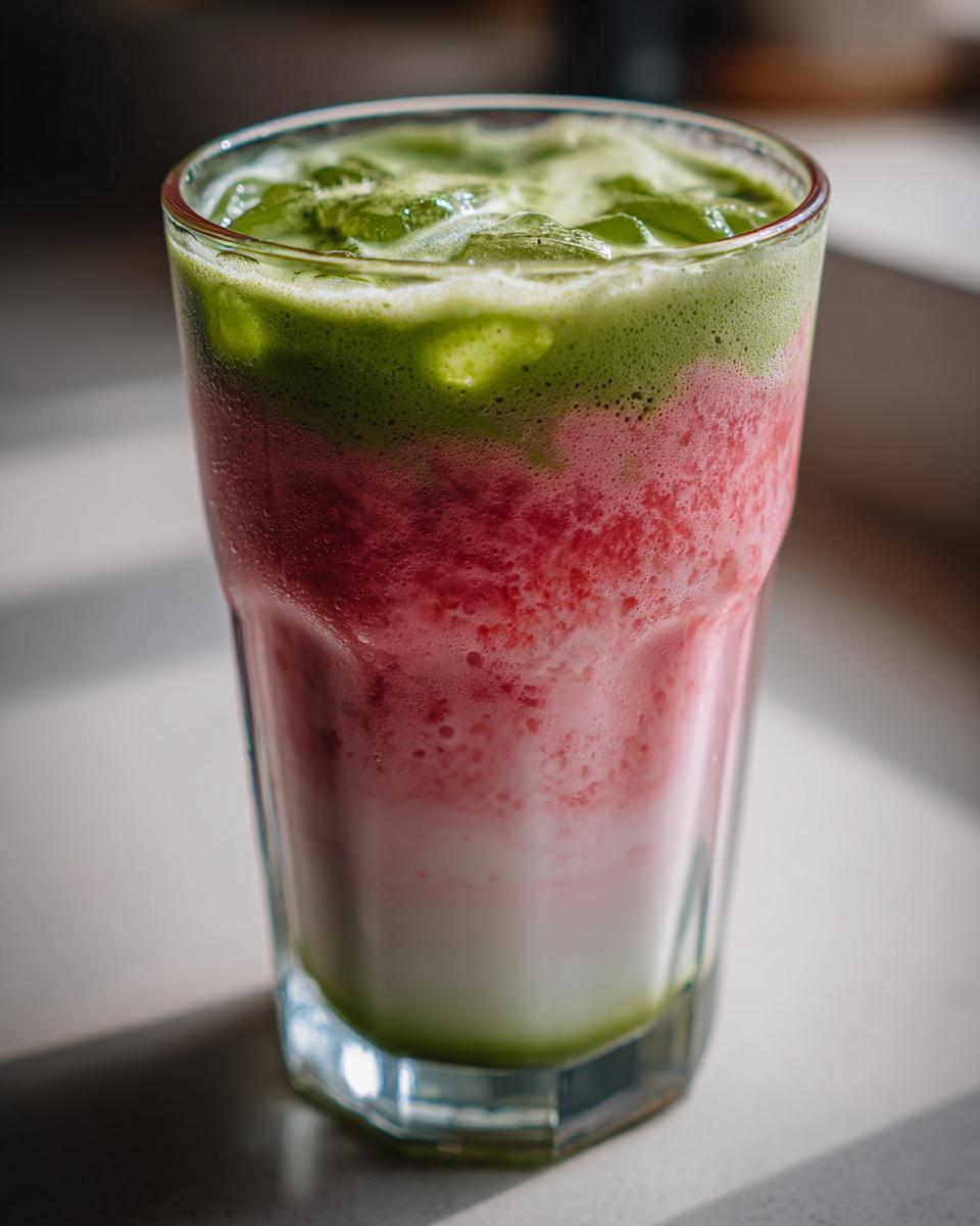 Strawberry Matcha Latte - detail 2