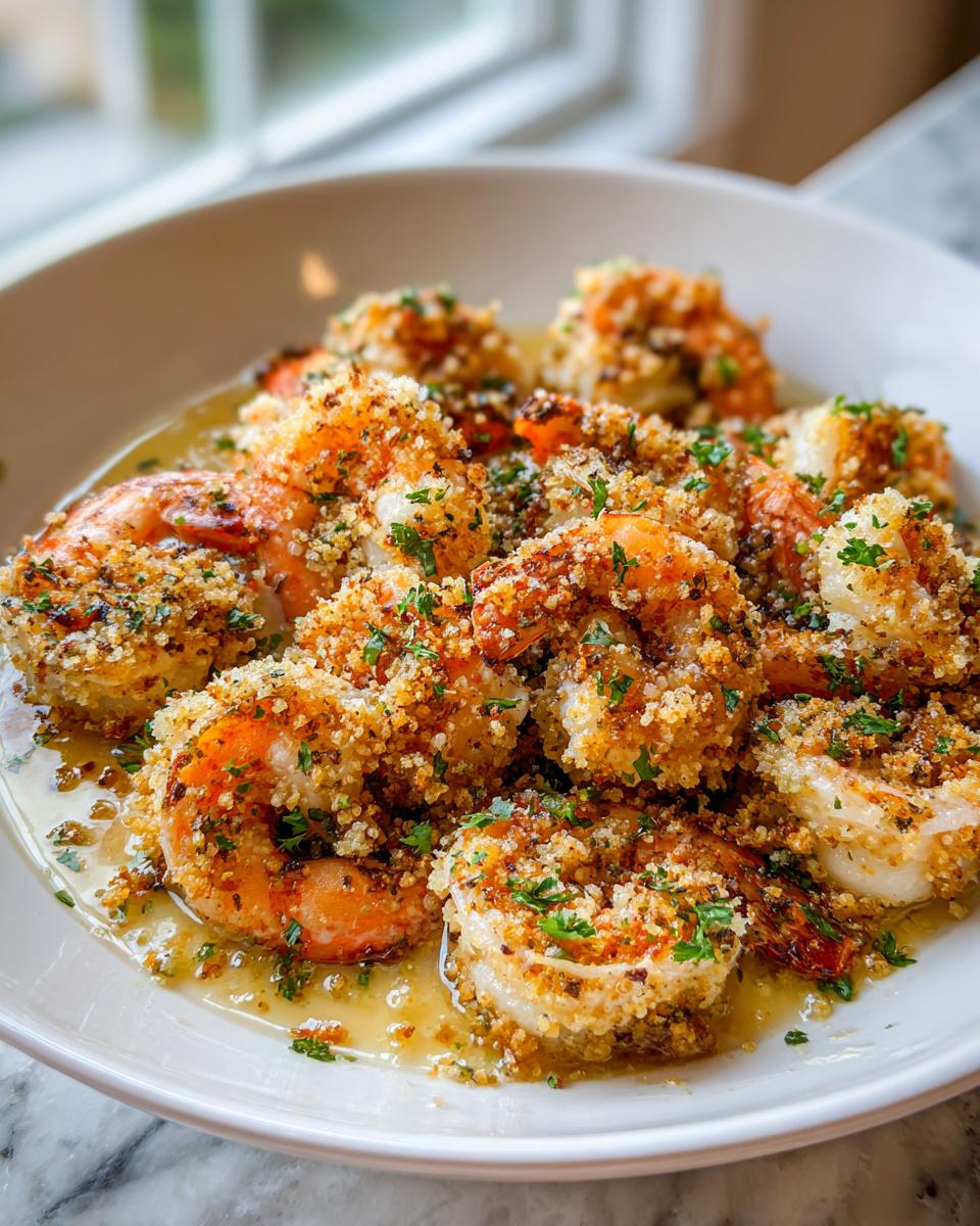 Baked Shrimp Scampi with Parmesan Breadcrumbs - detail 1