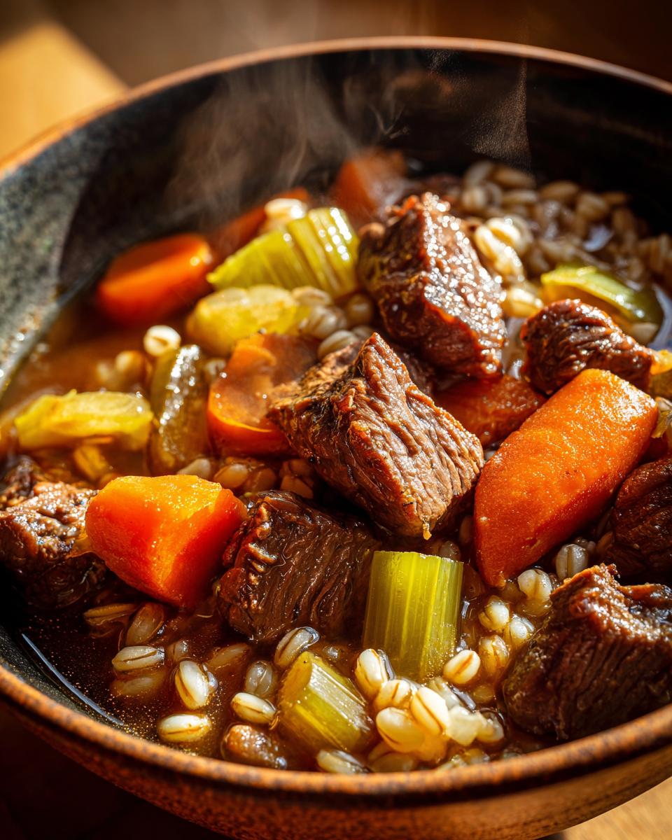 Beef and Barley Stew - detail 2