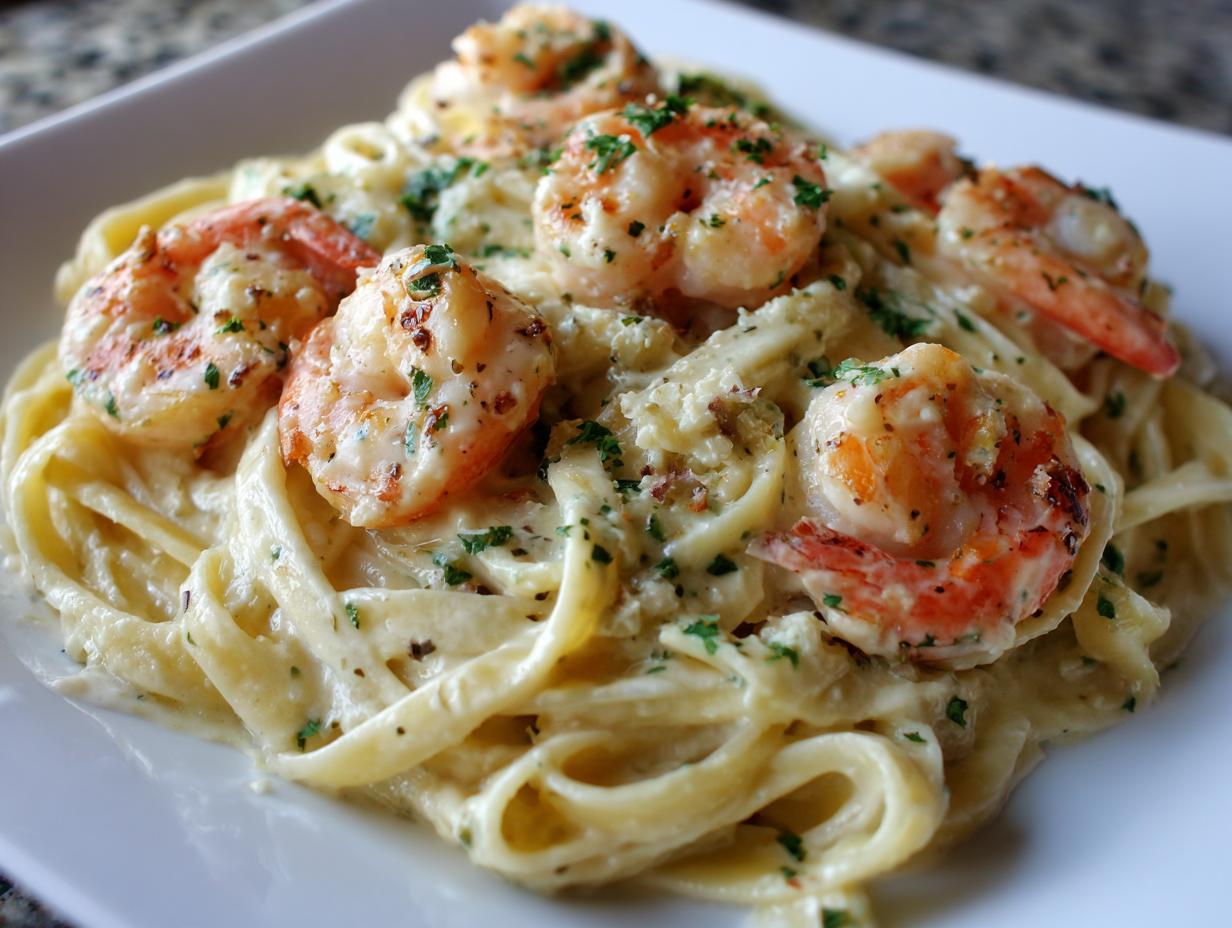 30-Minute Creamy Garlic Shrimp Alfredo Pasta Recipe You’ll Crave
