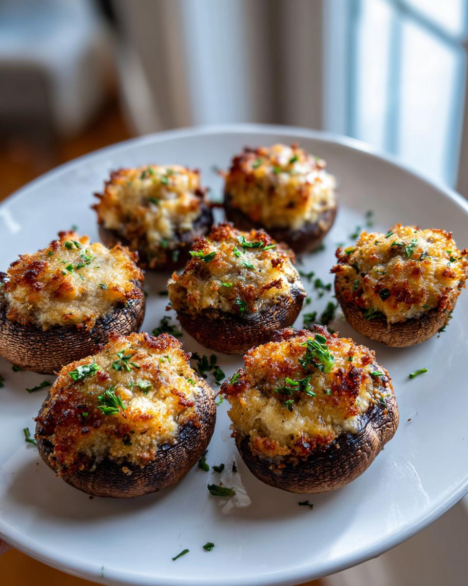 Garlic Parmesan Stuffed Mushrooms - detail 3