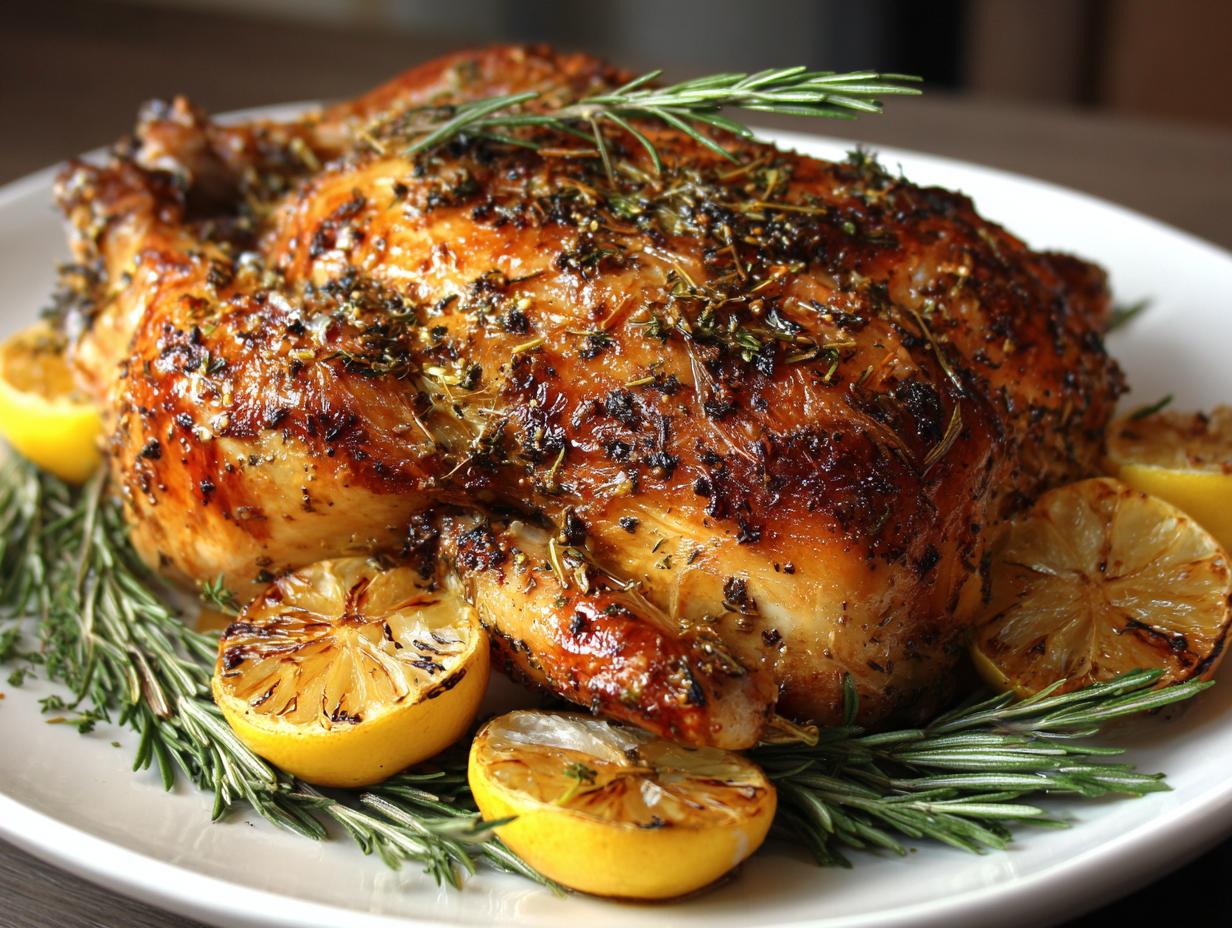 Juicy Lemon Herb Roasted Chicken in 5 Simple Steps