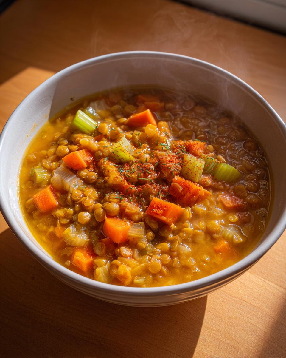 Lentil and Vegetable Soup - detail 3