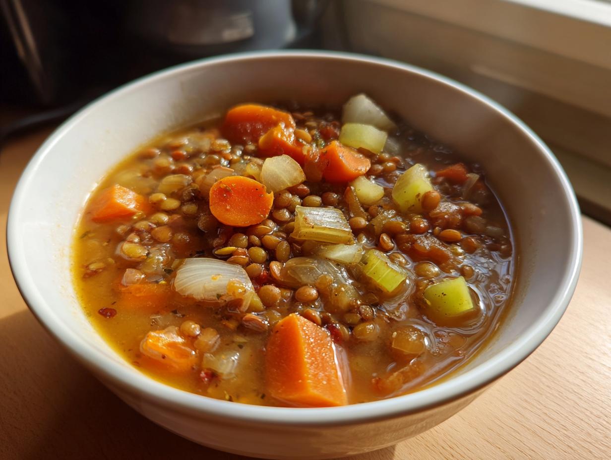 Hearty Lentil and Vegetable Soup in 30 Minutes