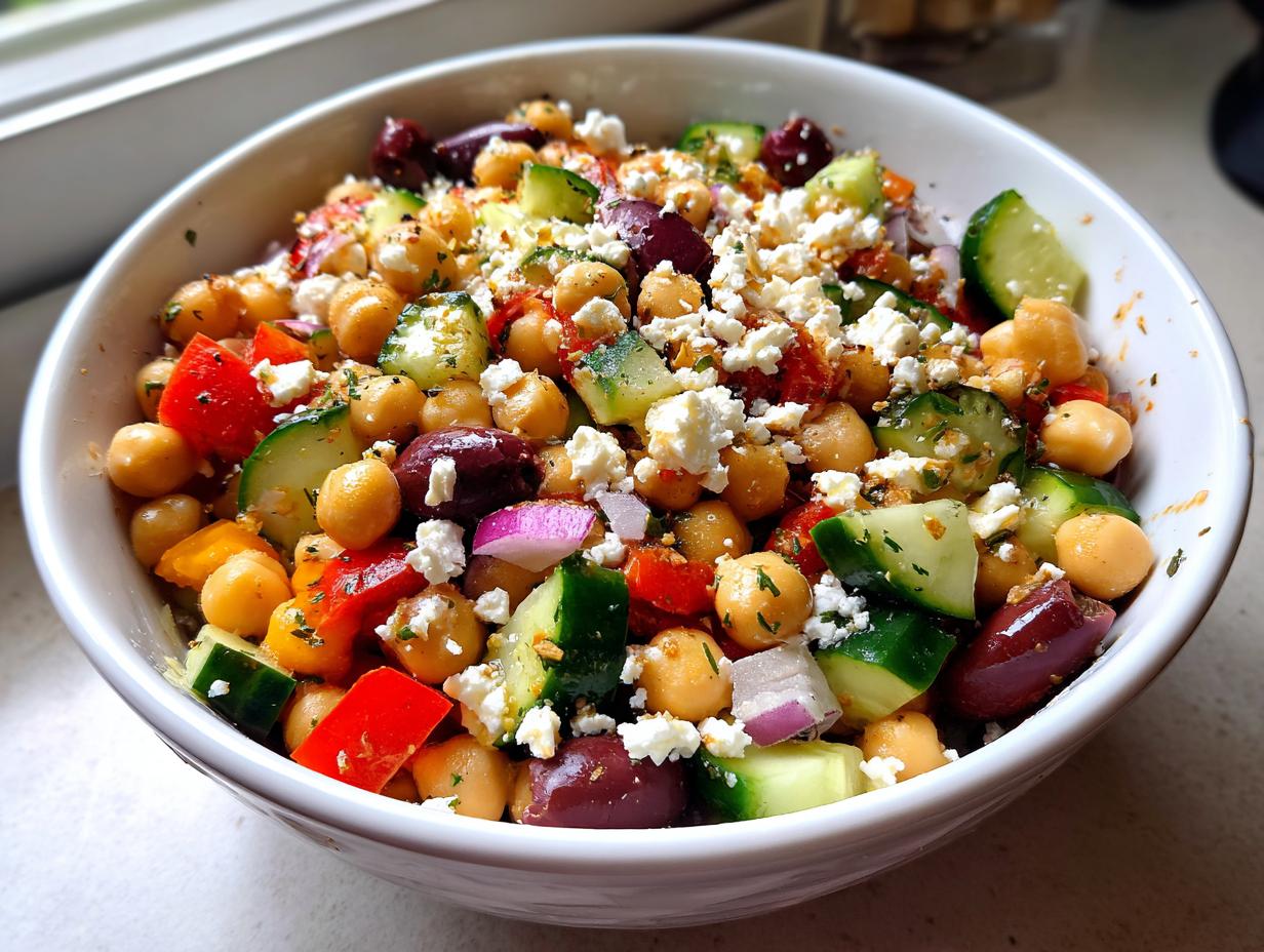 2 Cups of Ultimate Mediterranean Chickpea Salad Bliss You’ll Crave