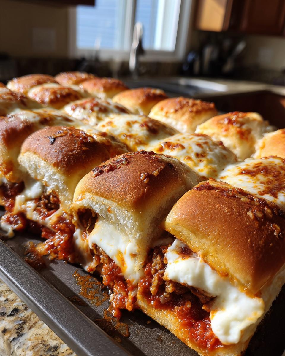 Pull-Apart Roasted Garlic Pizza Dip Sliders - detail 1