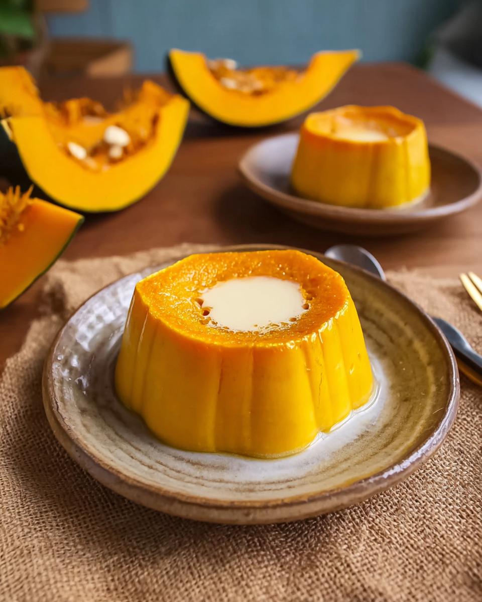 Sangkaya Faktong (Thai Kabocha Pumpkin Custard) - detail 1