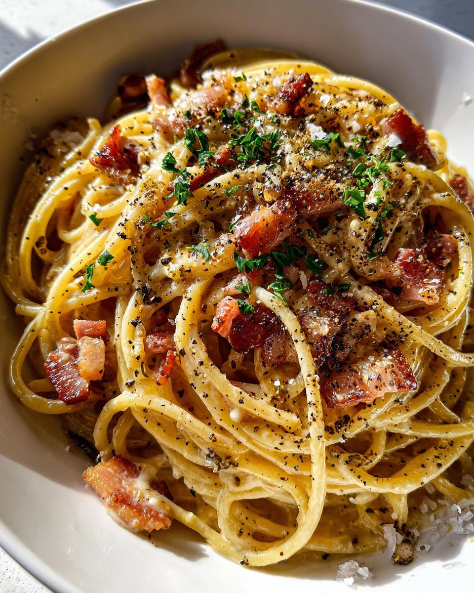 Spaghetti Carbonara - detail 1