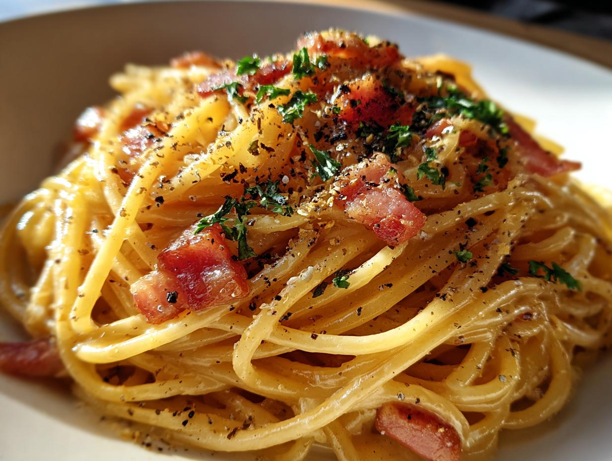 Creamy Spaghetti Carbonara in Just 20 Minutes – Irresistible!