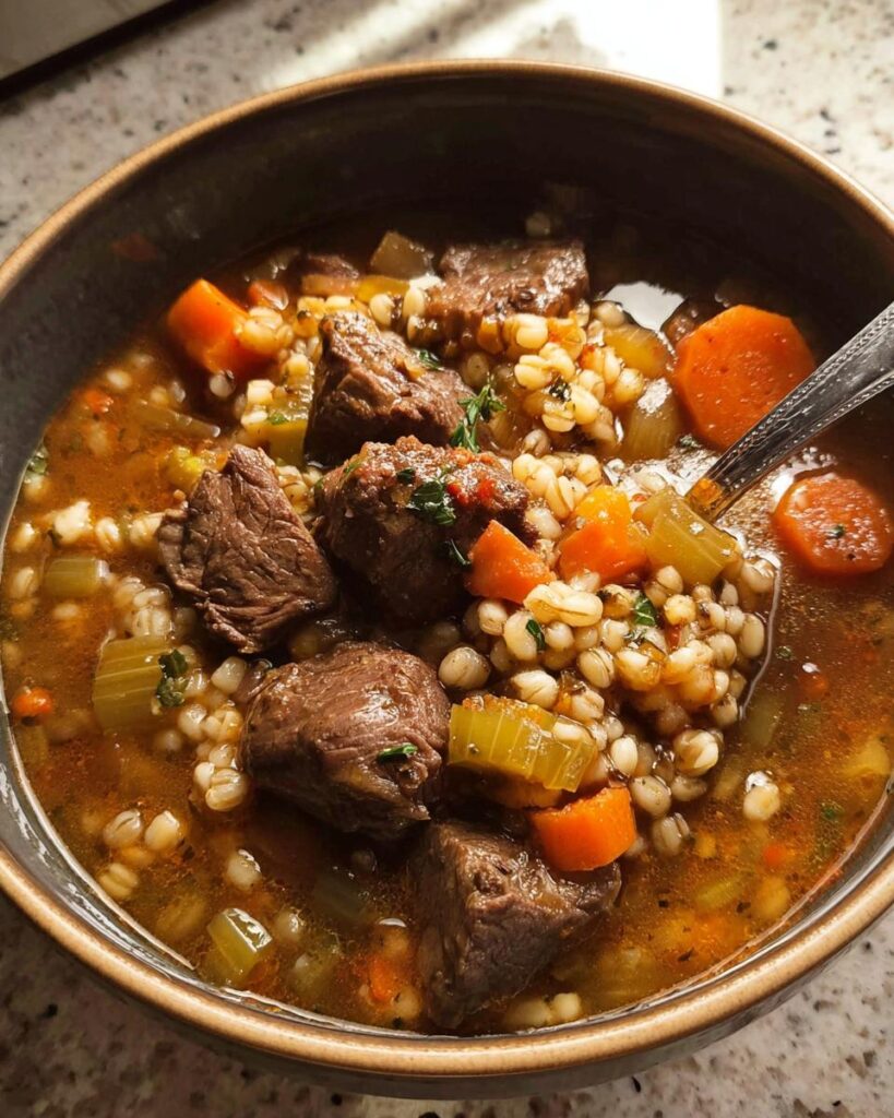 beef and barley stew recipe