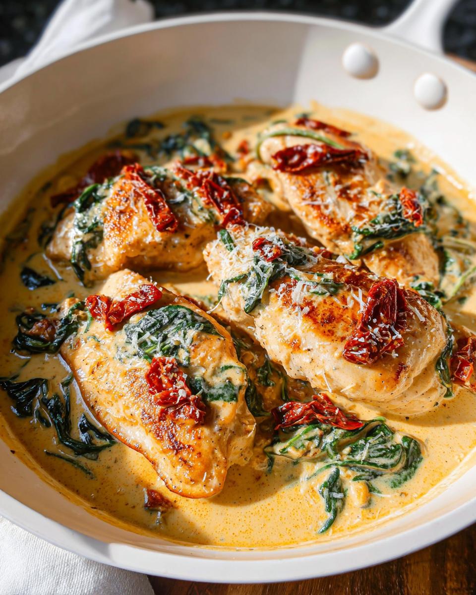 creamy tuscan chicken recipe - detail 1