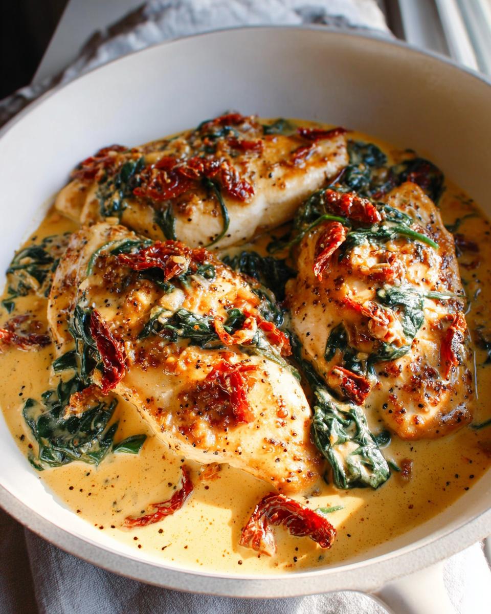 creamy tuscan chicken recipe - detail 2