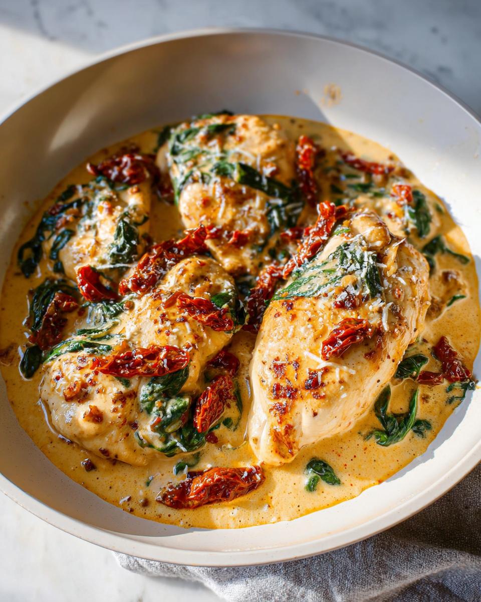 creamy tuscan chicken recipe - detail 3