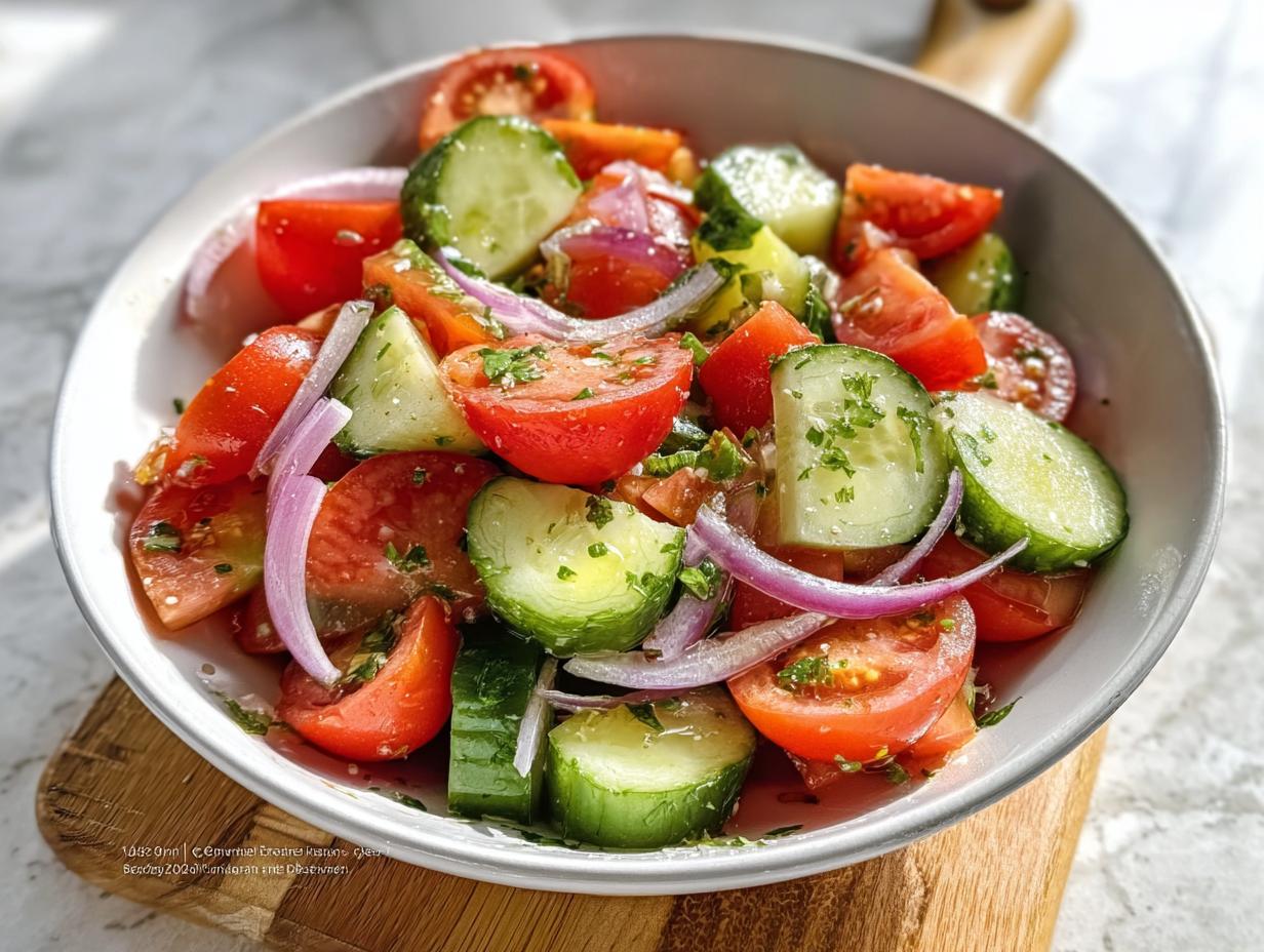 10-Minute Refreshing Cucumber Tomato Salad Recipe for Summer