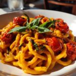 creamy roasted tomato ricotta pasta