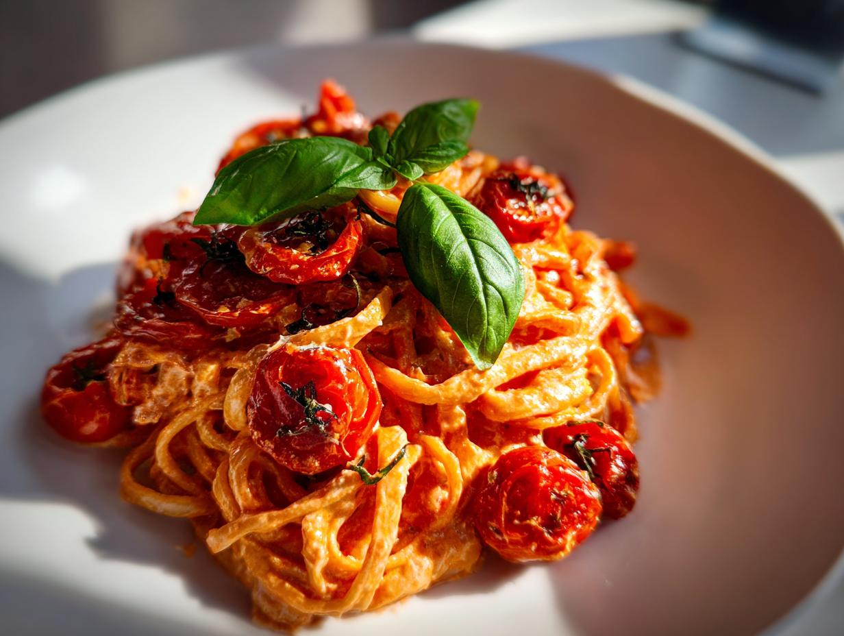 creamy roasted tomato ricotta pasta - detail 3