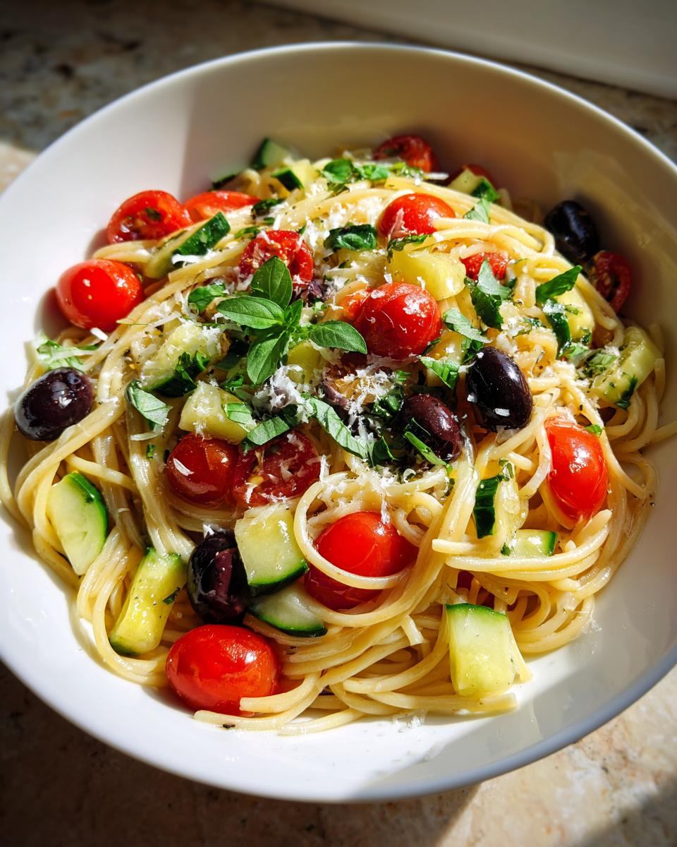 italian spaghetti salad - detail 2
